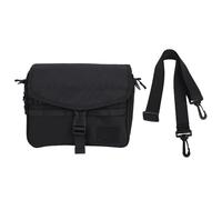WOHPNLE Sac à bandoulière pour Hommes Femmes, Sac de Messager de Grande capacité avec Sangle à Carabine décontractée pour Le Travail de collège de Voyage de Voyage, Polyester Noir