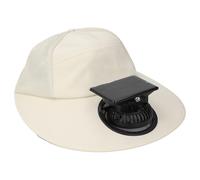 WOHPNLE Solar Fan Hat, Wide Brimmed Solar Baseball Cap with Voice Control 3 Speed Rechargeable Fan Protection for Golfing Hiking Running Biking