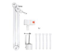 WOHPNLE Support de bras microphone, bras micro de bureau à 360 ° réglable avec pincement et support à ressort pour support de micro de tuyau en fer de 32 à 60 mm pour le podcasting,