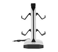 WOHPNLE Support de Casque Rotatif, Support de contrôleur de Jeu détachable avec Type C et 2 Ports USB, Support de Rangement d'accessoires de Jeu pour Ordinateur de Bureau des Joueurs