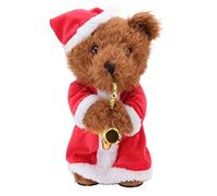 WOHPNLE Toys de Noël en Chant, Jouet Ours en Peluche swingable avec 8 chansons Dansant l'ours en Peluche de Noël pour Les giftx pour Enfants, Table de Vacances et décoration intérieure