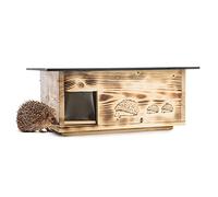 Woid Herz Hôtel pour hérisson XXXL (IG2) Maison pour hérisson avec entrée Labyrinthe et clapet pour Rat - avec Fond et Ouverture de Toit Amovible pour Un Nettoyage Facile