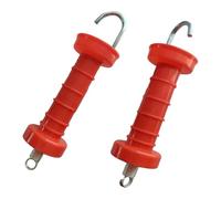 Woideklu 2 Pièces Poignée Clôture Électrique Isolateur Porte Ressort Remplacement Accessoire Installation Facile PP Fer Adapté à La Culture Agricole Élevage Fe