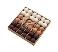 Woideklu 24 Boules de Feutrine de Laine pour Loisirs Créatifs, Décorations de Noël, Pompons Faits Main, Création de Bijoux pour Les Fêtes, Célébrations, Style D