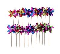 Woideklu 50 Pièces Foil Moulin à Vent Cocktail Décoration Bambou Originale Convient pour Bar Maison Plage Fête Été