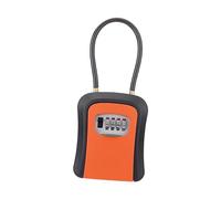 Woideklu à Clés étanche avec Câble en Acier et Combinaison à 4 Chiffres, Portable, pour La Maison et Le Garage. Usage Multiple, Orange