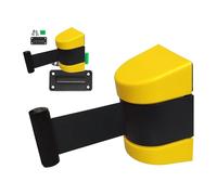 Woideklu Barrière Murale Rétractable et Fixe avec Sangle, Barrière à Cordon, Accessoires Télescopiques, Sangle de Séparation, Séparateur de Ligne Multifonction, 3 M