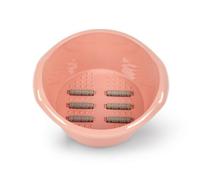 Woideklu Bassin de Massage des Pieds Bain de Pieds Pédicure Bac de Trempage de Lavage avec Nœuds Texturés et Rouleaux PP Rigide Tolérant l'Eau Chaude, Pink