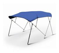 Woideklu Bimini Bateau Auvent Canopy Pare Soleil Abri Pliable en Oxford 600D avec Cadre INOX Stable et Montage Facile Adapté à Pêche Navigation Détente à l'Ancre, Quatre Traverses - 2 220x220x135 Cm