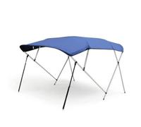 Woideklu Bimini Bateau Auvent Canopy Pare Soleil Abri Pliable en Oxford 600D avec Cadre INOX Stable et Montage Facile Adapté à Pêche Navigation Détente à l'Ancre, Quatre Traverses 220x180x135 Cm