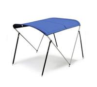 Woideklu Bimini Bateau Auvent Canopy Pare Soleil Abri Pliable en Oxford 600D avec Cadre INOX Stable et Montage Facile Adapté à Pêche Navigation Détente à l'Ancre, Deux Traverses 160x120x115 Cm