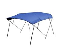 Woideklu Bimini Bateau Auvent Canopy Pare Soleil Abri Pliable en Oxford 600D avec Cadre INOX Stable et Montage Facile Adapté à Pêche Navigation Détente à l'Ancre, Quatre Traverses - 1 220x200x135 Cm