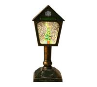 Woideklu Boîte à Musique de Noël Boîte Musicale Décorative Globe Électrique Lampe d'Ambiance Ornement Festif avec Lumières et 8 Chansons Approprié pour, Vert