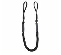 Woideklu Bout de Quai Amortisseur Élastique Corde d'Amarrage Rameau d'Attache Laisse de Bateau avec Bungee Interne et Flotteurs en Mousse Élasticité Contrôlée, Noir, Noir, 4FT Noir