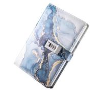 Woideklu Carnet Intime avec, Journal, Bloc-notes, Protégé Par de Passe, Verrouillable, Livre, Verrouillable, Combinable, pour Adultes et Ado, Bleu foncé