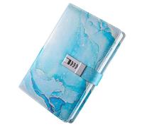 Woideklu Carnet Intime avec, Journal, Bloc-notes, Protégé Par de Passe, Verrouillable, Livre, Verrouillable, Combinable, pour Adultes et Ado, Bleu ciel