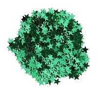 Woideklu Confettis étoiles Scintillants pour Table, étoiles à Cinq Branches, en PVC, pour Mariage, Noël, Vert, 6mm