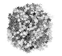 Woideklu Confettis étoiles Scintillants pour Table, étoiles à Cinq Branches, en PVC, pour Mariage, Noël, Argent, 6mm