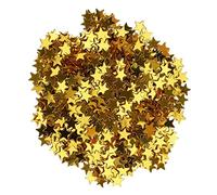 Woideklu Confettis étoiles Scintillants pour Table, étoiles à Cinq Branches, en PVC, pour Mariage, Noël, Or, 6mm