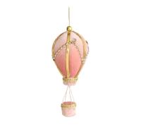 Woideklu Décoration de Noël Suspendue pour Sapin, Boule de Noël Incassable En Mousse, Décoration de Sapin de Noël pour Les Fêtes, Rose, Montgolfière