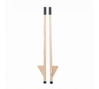 Woideklu Échasses pour Enfants en Bois avec Poignées en Mousse Antidérapantes Structure Stable et Base Triangulaire Adaptées aux Exercices d'Équilibre Loisirs, Couleur Bois D Origine, 90