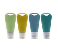 Woideklu Ensemble de Flacons de, Flacons Souples Rechargeables, Contenants Cosmétiques étanches, Récipients Portables pour Liquides, 4 PIÈCES