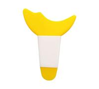 Woideklu Gabarit D'Eye-liner Multifonction Plaque Réutilisable Silicone Outil Maquillage Léger Aide à Lèvres Facilement Nettoyable Adapté pour Débutant Ami, 6.9cmx5cm Jaune