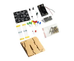 Woideklu Kit de Platine Vinyle à Monter Soi-même, Ensemble D'entraînement à La Soudure, Carte de Formation électronique Intéressante avec LED pour Débutant, avec Coquille