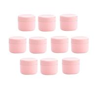 Woideklu Lot de 10 Pots Cosmétiques Rechargeables, Vides et Portables, avec Couvercle à Vis, Adaptés Aux Lotions, Crèmes et Poudres pour Les Mains, Rose-100g