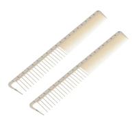 Woideklu Lot de 2 Peignes à Cheveux avec échelle, Peigne de Coiffure Professionnel, Peigne de Coiffeur, Peigne de Coupe En Résine pour Salon, Usage Dom