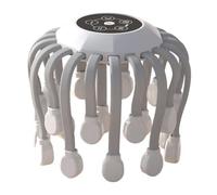 Woideklu Massageur Électrique Tête Massage 20 Griffes Conception Pp Trois Intensités Portable Apaisant Adapté Hommes Femmes Relaxation Mai, Blanc