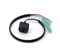 Woideklu Panneau Comman Moteur Marin avec Interrupteur Circulaire Bouton d'urgence Rouge et Câblage Connecteur Fiche pour Bateau à Moteur Panneau Contrôle, Style to 3