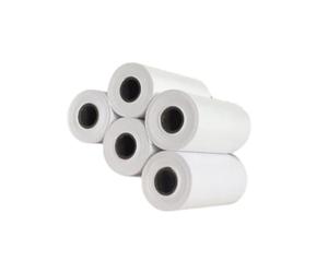 Woideklu Papier pour Mini-imprimante, Fournitures D'impression, Papier Imperméable, Autocollants Imprimables pour Reçus, Carnets D'étudiants, Mémos, Co, Blanc Thermique 5pcs