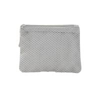 Woideklu Pochette de Rangement Polyester Sac Organisateur Compartiment Double Filet Textile Praticité Fermeture Convient pour Maison Bureau, Gris, S