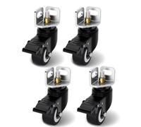 Woideklu Roulette Pivotante Universelle Base Support Chariot Châssis Kit Support Angle Acier Carbone Polyuréthane Mouvement sans Effort et Résistance Élevée, 3-Inch M10 Threade A