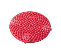 Woideklu Tapis de Massage Des Pieds En Silicone Rond, Pliable et Antidérapant, Idéal pour La Maison Ou Le Salon (cadeau), Rouge