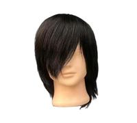 Woideklu Tête de Mannequin Homme avec de Vrais Cheveux, Idéale pour Les Coupes, Teintures et Permanentes de Précision.