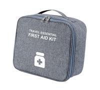 Woideklu Trousse de Rangement pour Médicaments à Quatre Compartiments, Organisateur de Médicaments, Trousse de Secours, Boîte D'urgence Compacte E