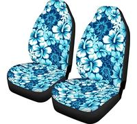 Woisttop Housses de siège auto hawaïennes avec fleurs d'hibiscus pour sièges avant, housses de protection universelles pour voitures, camionnettes, berlines, camions SUV