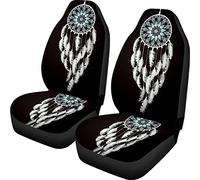 Woisttop Housses de siège avant de voiture avec imprimé attrape-rêves, taille universelle élastique pour voitures, berlines, SUV, camionnettes, camions