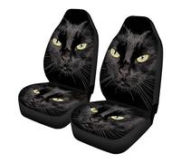Woisttop Lot de 2 housses de siège de voiture universelles ultra douces pour siège avant Noir