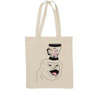 Wojak Meme Funny Blender Head No Brain Sac fourre-tout en coton naturel Blanc