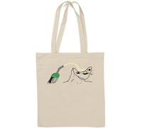 Wojak Meme Petrol Head Brainless Gasoline Sac fourre-tout en coton naturel Blanc