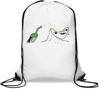 Wojak Meme Petrol Head Sac de gym décontracté avec cordon de serrage Blanc