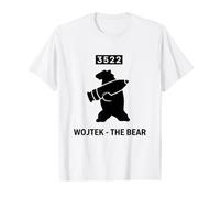 Wojtek Bear Artillery Shell Emblème Militaire T-Shirt Graphique avec Valeur