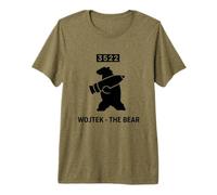 Wojtek Bear Artillery Shell Emblème Militaire T-Shirt Haut de Gamme