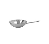 Demeyere Wok Apollo 7 – 26 cm – Fond plat – Acier inoxydable 7 couches – Argent