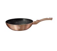 Wok 28cm Cuivre Metal, Revêtement Marbre- Aluminium Turbo induction