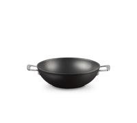 Le Creuset Wok Anti-Adhérent Renforcé, 32 cm, Aluminium Forgé, 51105320010502, Black