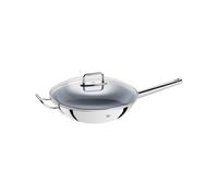 ZWILLING Wok, Couvercle en Verre, Grille Amovible Inclus, Ø 32 cm, Acier Inoxydable, Compatible Induction, Manche Long, série Plus